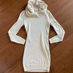 knit cream dress